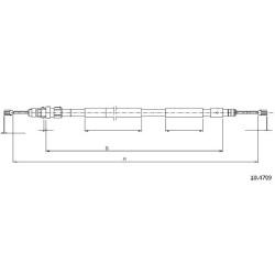 Cable de freins Cabor 10.4709