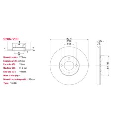 Lot de 2 Disque (x1) TEXTAR 92067200