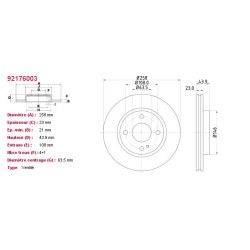 Lot de 2 Disque (x1) TEXTAR 92176003