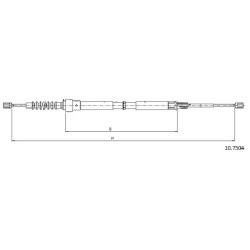 Cable de freins Cabor 10.7504