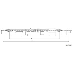 Cable de freins Cabor 10.5167