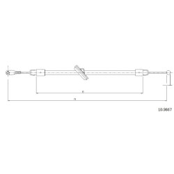 Cable de freins Cabor 10.9867