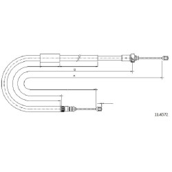 Cable de freins Cabor 11.6572