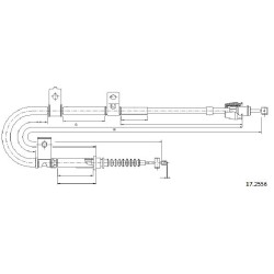 Cable de freins Cabor 17.2556