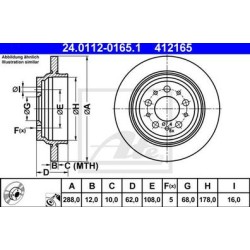 Lot de 2 Disque (x1) ATE 412165