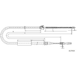 Cable de freins Cabor 10.7515