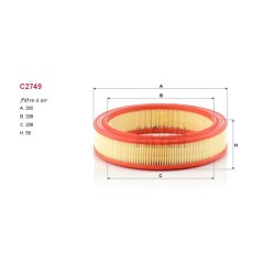 Filtre à air Mann C2749