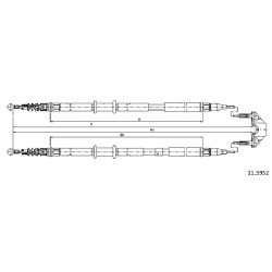 Cable de freins Cabor 11.5952