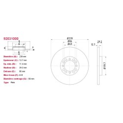 Lot de 2 Disque (x1) TEXTAR 92031000