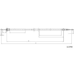 Cable de freins Cabor 12.0739