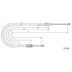 Cable de freins Cabor 11.6590