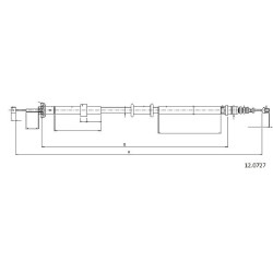 Cable de freins Cabor 12.0727