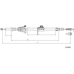 Cable de freins Cabor 10.8063