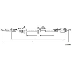 Cable de freins Cabor 10.8061