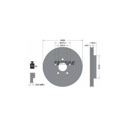 Lot de 2 Disque (x1) TEXTAR 92184505