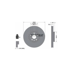 Lot de 2 Disque (x1) TEXTAR 92196305