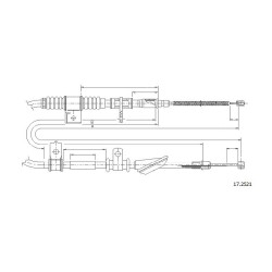 Cable de freins Cabor 17.2521