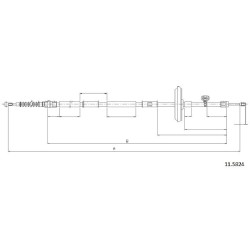 Cable de freins Cabor 11.5824