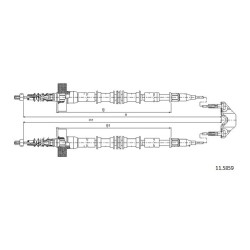 Cable de freins Cabor 11.5859