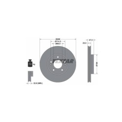 Lot de 2 Disque (x1) TEXTAR 92290503