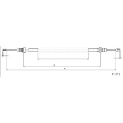 Cable de freins Cabor 11.611