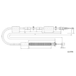 Cable de freins Cabor 12.0706