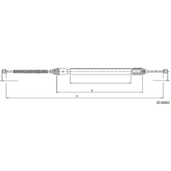 Cable de freins Cabor 10.6682