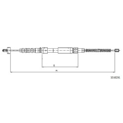 Cable de freins Cabor 10.8231