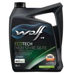 Huile WOLF ECOTECH 0W20 SP/RC G6 FE Bidon 5L