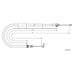 Cable de freins Cabor 11.6571