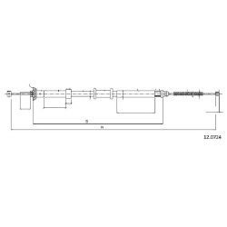 Cable de freins Cabor 12.0724