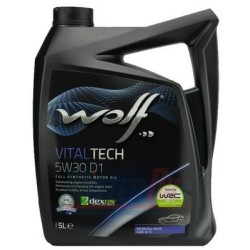 Huile WOLF VITALTECH 5W30 D1 Bidon 5L