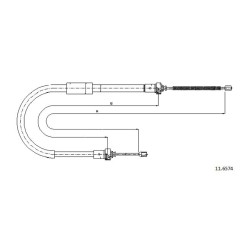 Cable de freins Cabor 11.6574