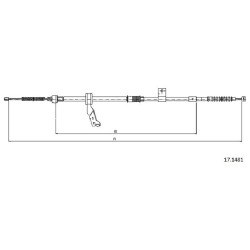 Cable de freins Cabor 17.1481