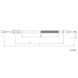 Cable de freins Cabor 12.0744