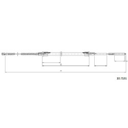 Cable de freins Cabor 10.7131