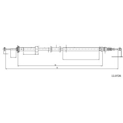 Cable de freins Cabor 12.0726