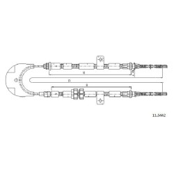 Cable de freins Cabor 11.5442