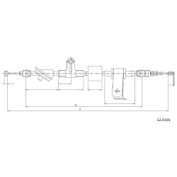 Cable de freins Cabor 12.0101