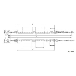 Cable de freins Cabor 10.5414