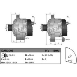 Alternateur Denso DAN3008