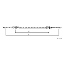 Cable de freins Cabor 10.4736