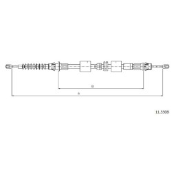 Cable de freins Cabor 11.5508