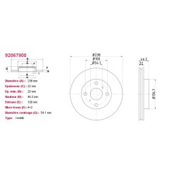 Lot de 2 Disque (x1) TEXTAR 92067900