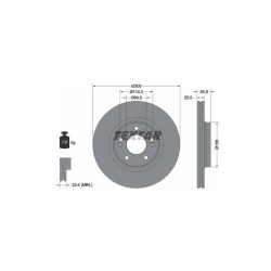 Lot de 2 Disque (x1) TEXTAR 92292203