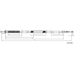 Cable de freins Cabor 12.0750