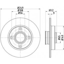 Disques+Rlt Mintex MDC2121