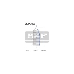 Kit soufflet direct. SKF VKJP2055