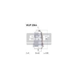 Kit soufflet direct. SKF VKJP2064