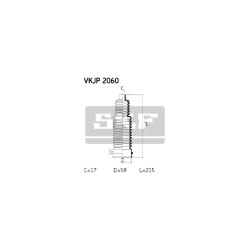 Kit soufflet direct. SKF VKJP2060